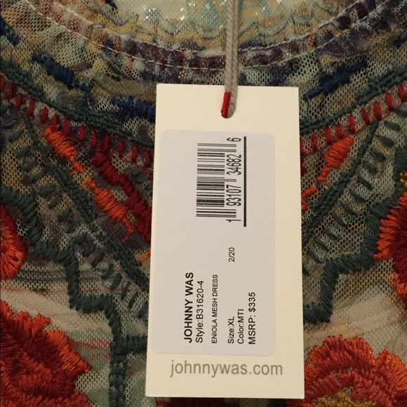 New! Johnny Was Enola Mesh Dress - Picture 7 of 9